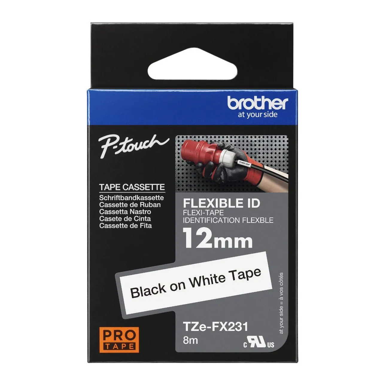 Brother Brother Label Tape TZE-FX231 12mm x 8m Black on White Flexible ID Harga Rp 290.000 Toko Medan