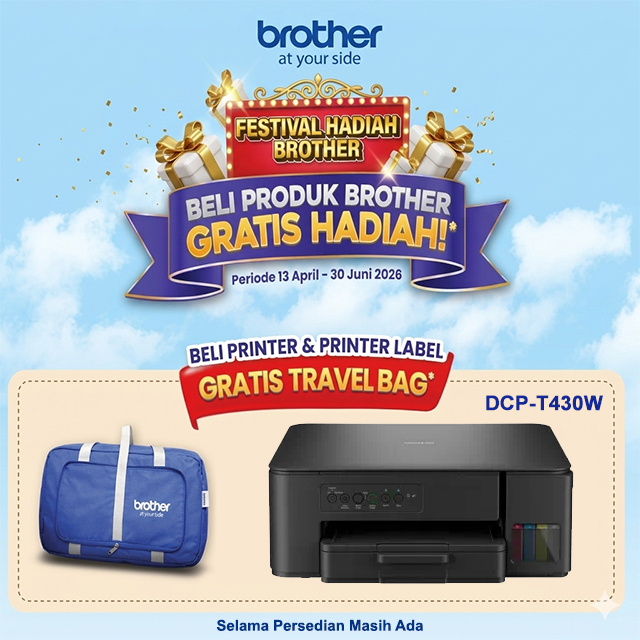 Brother Brother Printer Ink Tank DCP-T430W A4 WiFi - All In One (Print, Scan, Copy) Harga Rp 2.100.000 Toko Medan
