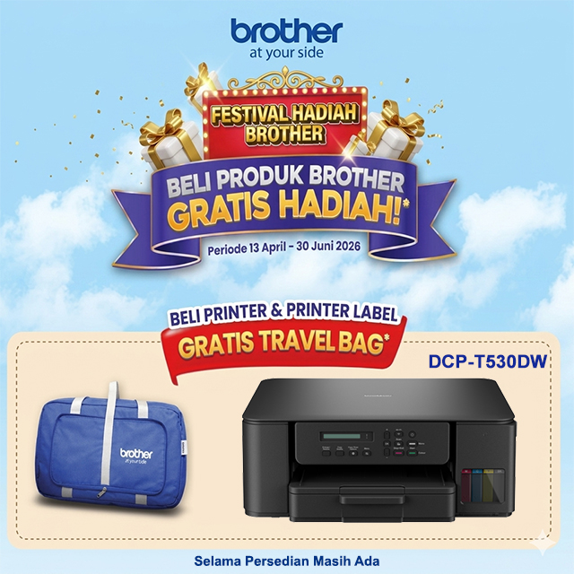 Brother Brother Printer Ink Tank DCP-T530DW A4 WiFi - All In One (Print, Scan, Copy) Harga Rp 3.050.000 Toko Medan