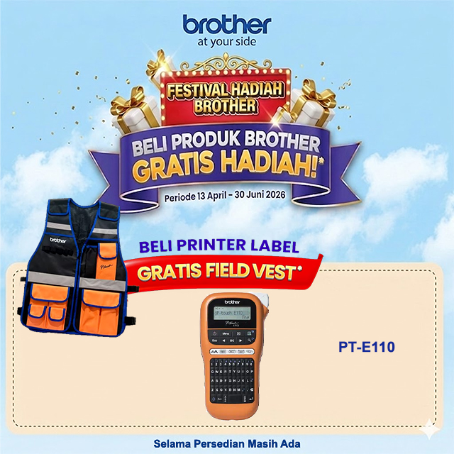 Brother Brother Printer Label PT-E110 P-Touch Harga Rp 1.200.000 Toko Medan
