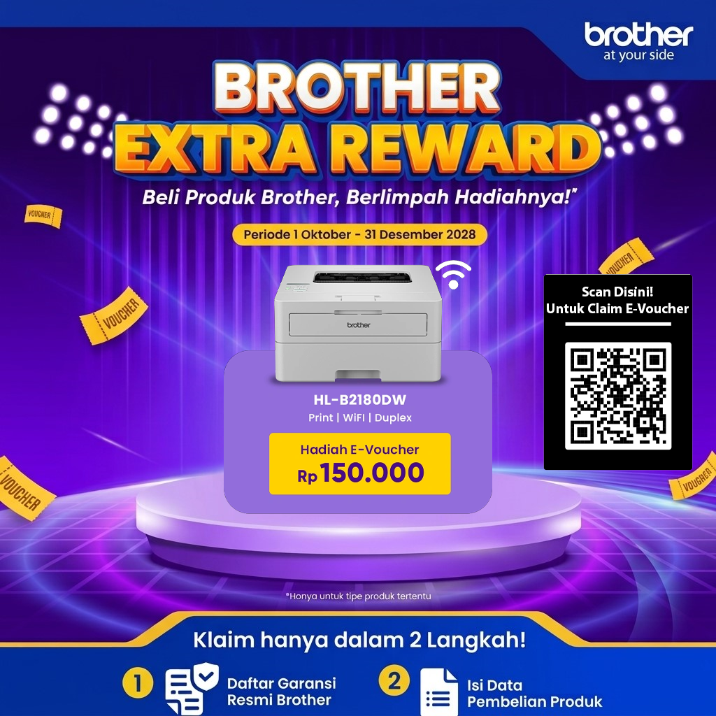 Brother Brother Printer Mono Laser HL-B2180DW A4 WiFi - Print Only Harga Rp 2.500.000 Toko Medan