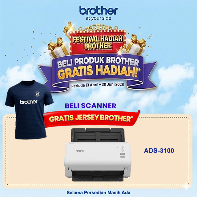 Brother Brother Scanner ADS-3100 Desktop Document Harga Rp 5.600.000 Toko Medan