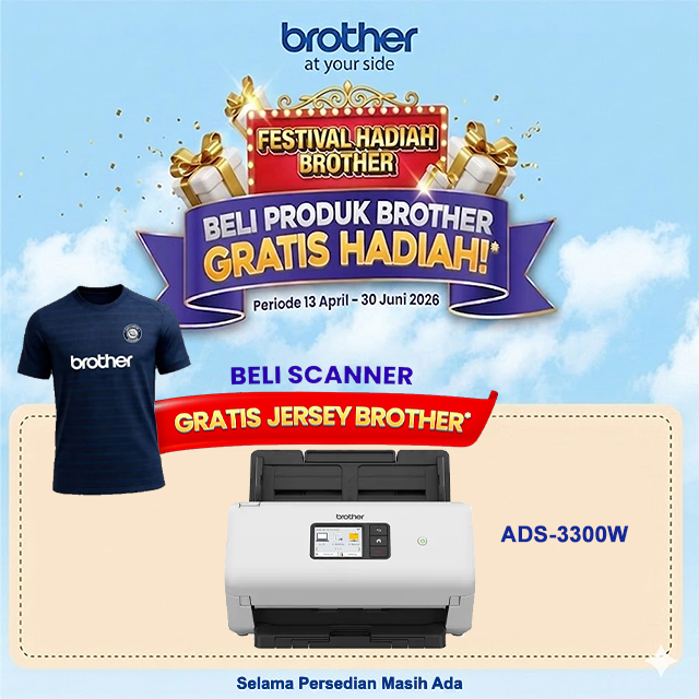 Brother Brother Scanner ADS-3300W Desktop Document Harga Rp 7.900.000 Toko Medan