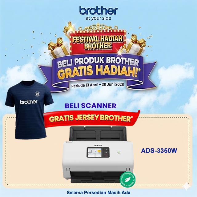 Brother Brother Scanner ADS-3350W Desktop Document Scanner Harga Rp 8.200.000 Toko Medan