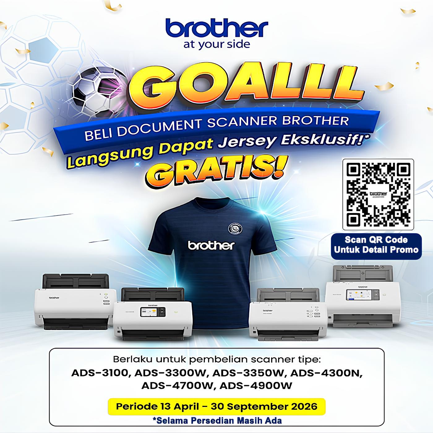 Brother Brother Scanner ADS-4900W Professional Desktop Document Harga Rp 17.200.000 Toko Medan