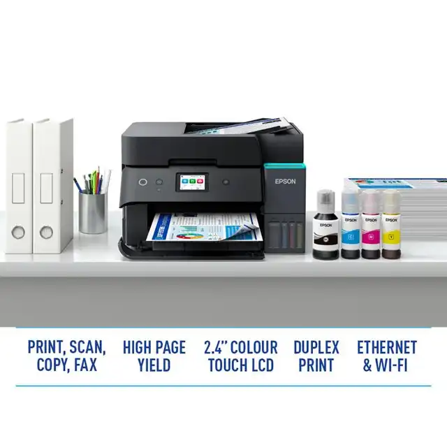 Epson Epson Printer EcoTank Ink Tank L6390 A4 Wi-Fi Duplex - All In One (Print, Scan, Copy, Fax with ADF) Harga Rp 5.380.0...
