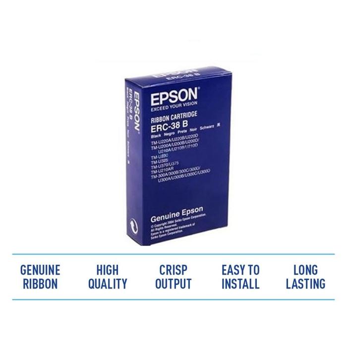 Epson Epson Ribbon ERC-38B SO15374 for Printer Dot Matrix Refill Pita Ink Cartridge Harga Rp 45.000 Toko Medan
