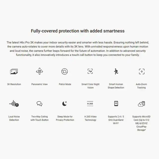 Ezviz Camera H6C Pro 5MP Smart Home Camera - ezviz-camera-h6c-pro-5mp-smart-home-camera-1759562483-715.webp