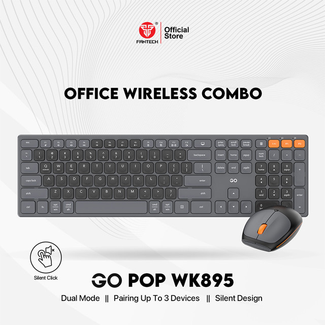 Fantech Fantech Keyboard Mouse GO POP WK895 Wireless 2 in 1 Portable Harga Rp 183.000 Toko Medan