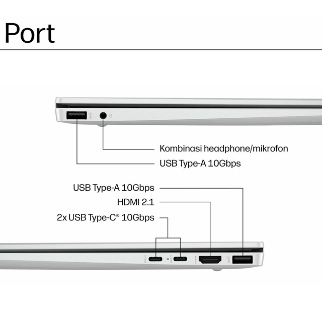 HP HP OmniBook 7 Aero 13-bg1666AU - BM7R0PA /AMD Ryzen AI 5-340/16GB/512GB SSD/AMD Radeon Graphics/13.3" WUXGA/Win 11 Home...