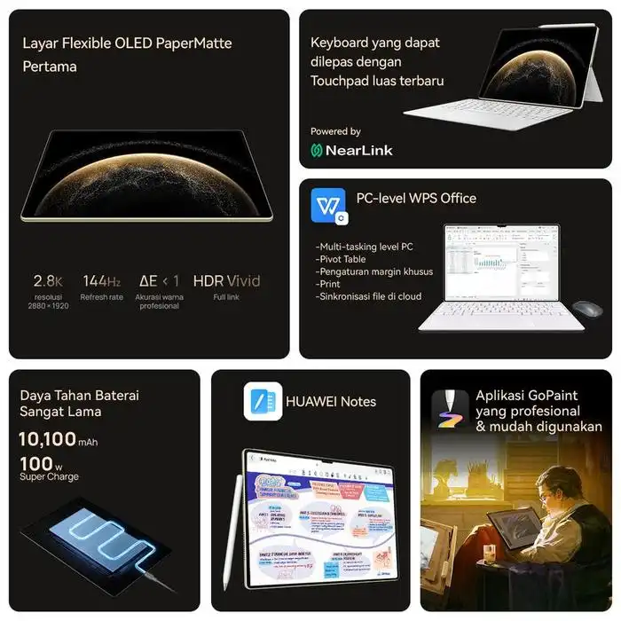 Huawei Huawei MatePad Pro 13.2-inch Weber Paper 12/512GB - Garansi Resmi Harga Rp 14.699.000 Toko Medan