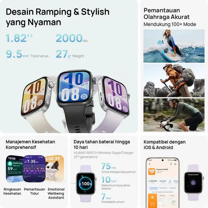 Huawei Huawei Watch Fit 4 - SmartBand Smartwatch Harga Rp 1.764.000 Toko Medan