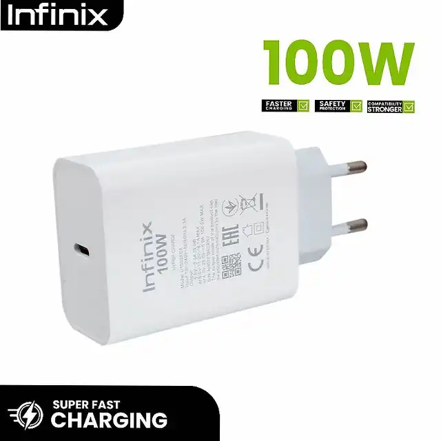 Infinix Infinix Charger Kit U100XEA - 100W Fast Charging Adaptor with Cable Harga Rp 37.000 Toko Medan
