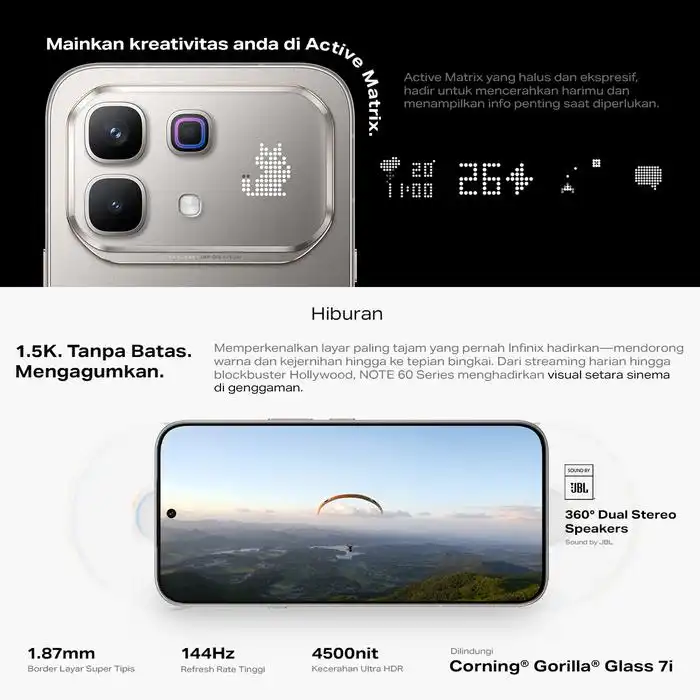 Infinix Infinix Note 60 Pro Yuna Gift Box 5G 12GB/256GB - Garansi Resmi Harga Rp 6.799.000 Toko Medan