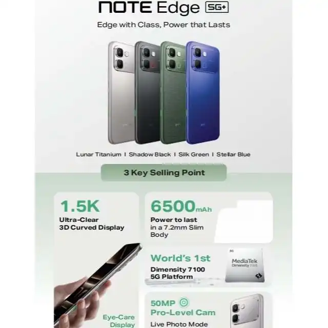 Infinix Infinix Note Edge 5G 8/256GB - Garansi Resmi Harga Rp 3.360.000 Toko Medan