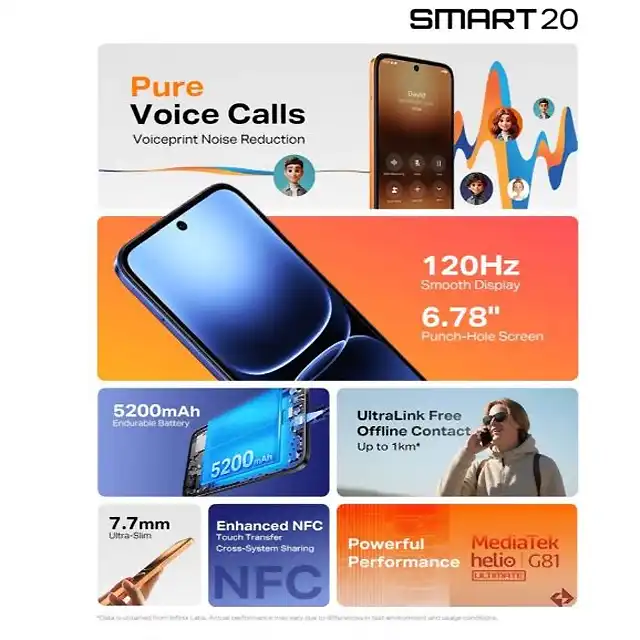 Infinix Infinix Smart 20 LTE 4/64GB | 4/128GB - Garansi Resmi Harga Rp 1.320.000 Toko Medan