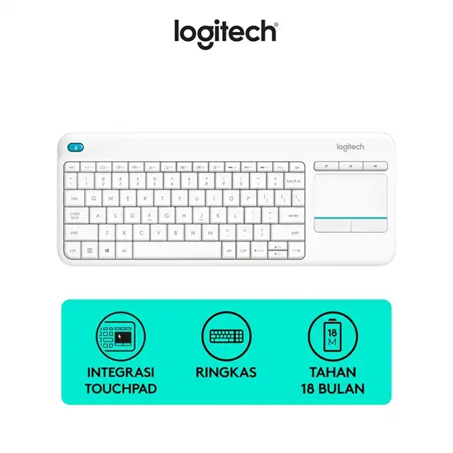 Logitech K400 Plus Keyboard Wireless dengan Touchpad untuk PC & SmartTV - logitech-k400-plus-keyboard-wireless-dengan-touchpad-untuk-pc-smarttv-1759388920-278.webp
