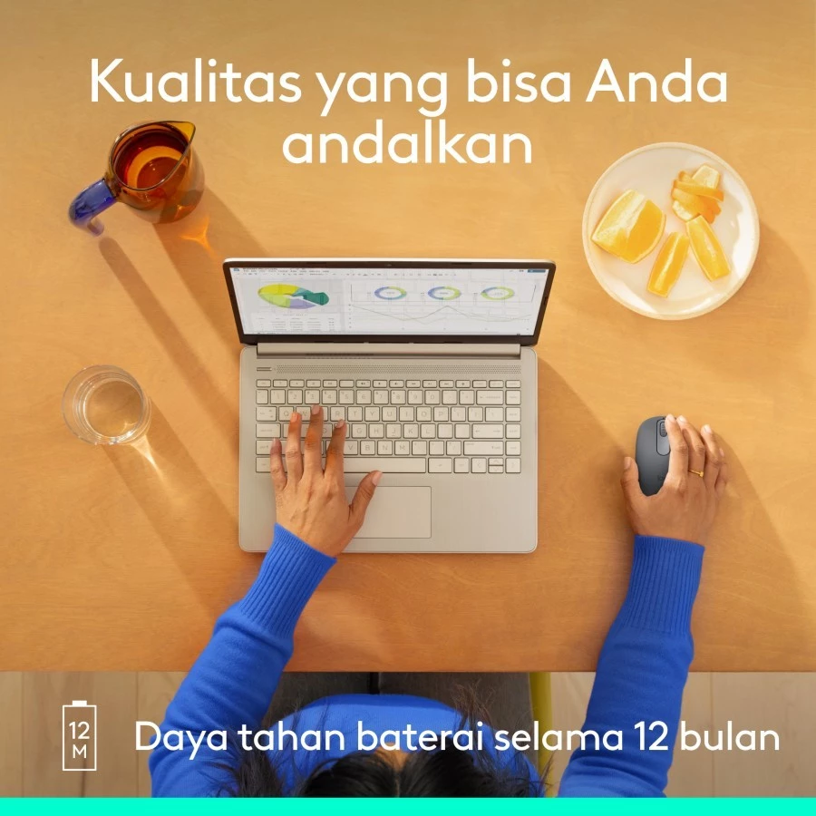 Logitech Logitech M196 Mouse Wireless Bluetooth, Kompatibel Dengan PC dan Mac Blue Harga Rp 200.000 Toko Medan