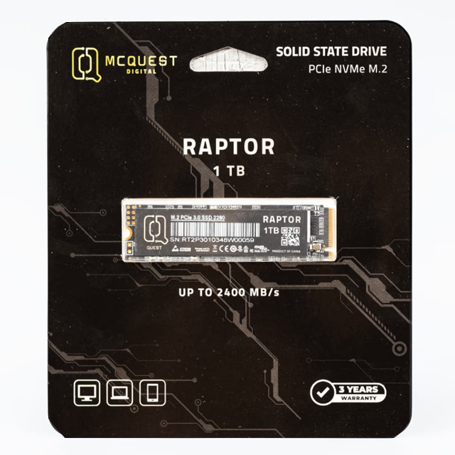 MCQUEST McQuest Raptor SSD Internal M.2 Pcie NVMe Harga Rp 880.000 Toko Medan