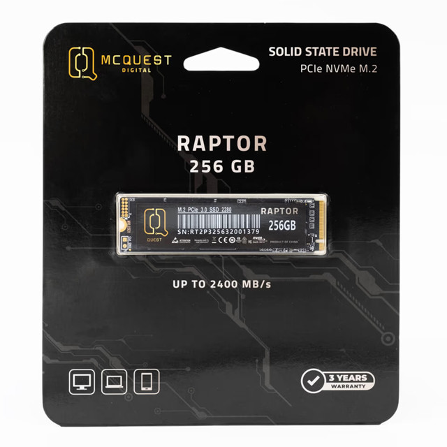 MCQUEST McQuest Raptor SSD Internal M.2 Pcie NVMe Harga Rp 880.000 Toko Medan