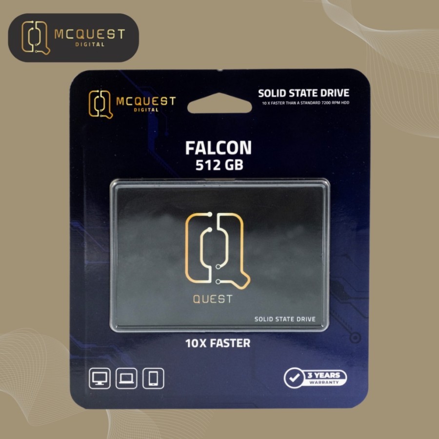 MCQUEST McQuest Falcon SSD Internal 2.5" SATA3 Harga Rp 780.000 Toko Medan