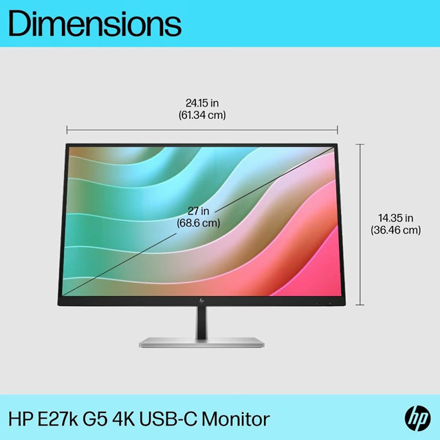 HP Monitor HP E27k G5 27 inch 4K USB-C Harga Rp 7.499.000 Toko Medan