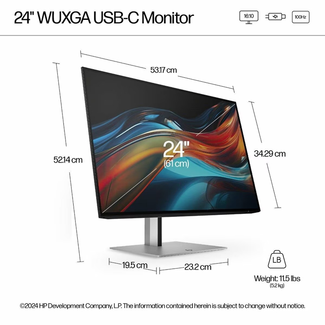 HP Monitor HP Series 7 Pro 23.8 inch WUXGA USB-C - 724pu Harga Rp 6.000.000 Toko Medan