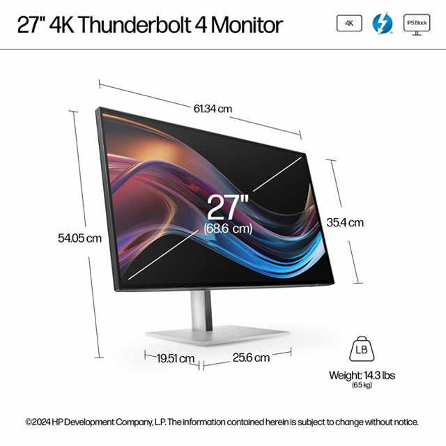 HP Monitor HP Series 7 Pro 27 inch 4K Thunderbolt 4 - 727pk Harga Rp 12.000.000 Toko Medan