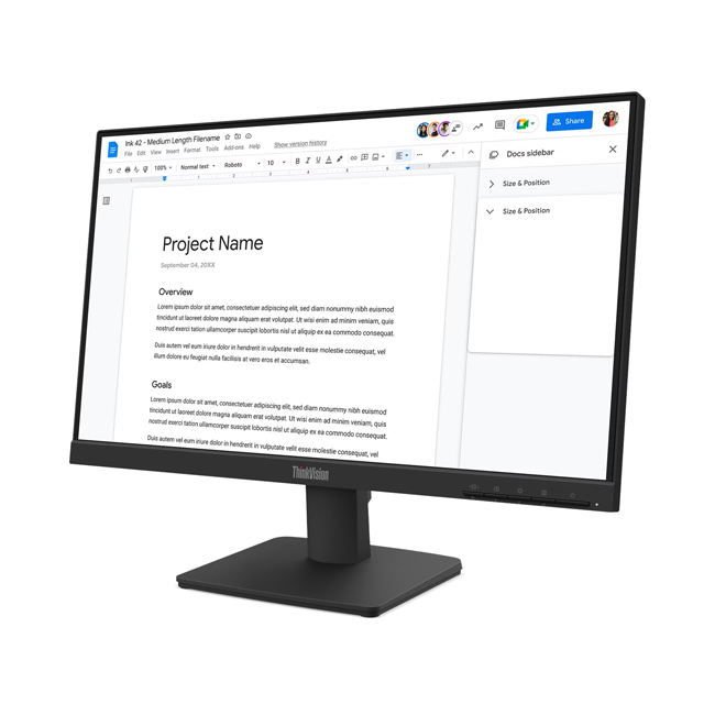 Lenovo Monitor Lenovo LED ThinkVision S22-4e 21.5" Harga Rp 1.400.000 Toko Medan