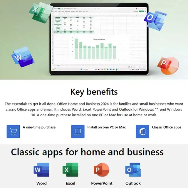 Microsoft Office Home and Business 2024 FPP English APAC EM Medialess (EP2-06630) Harga Rp 4.500.000 Toko Medan