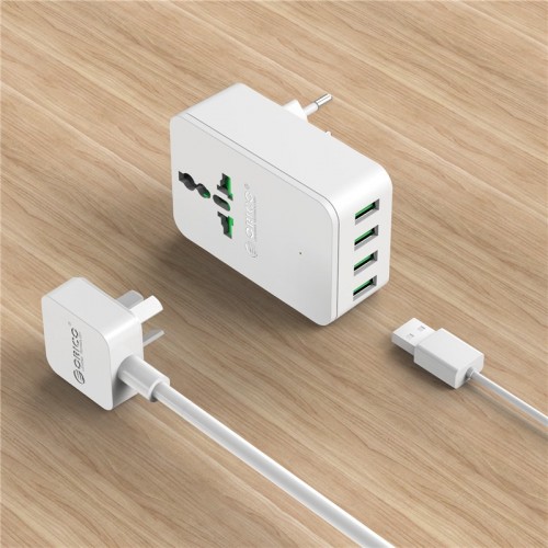 ORICO Orico S4U-TEU Surge Protector Strip 1-Outlet with 4 USB SuperCharging Ports Harga Rp 100.000 Toko Medan