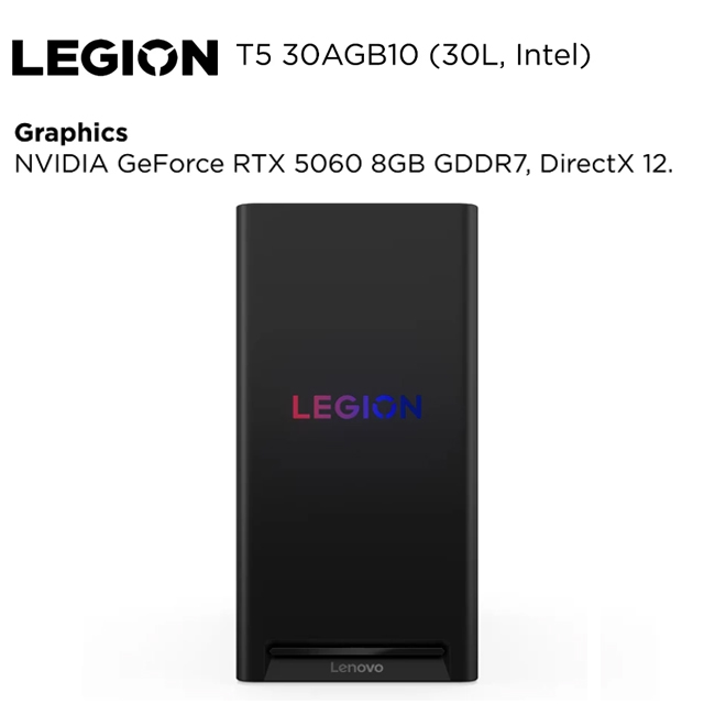 Lenovo PC Lenovo Legion T5 30AGB10 - 90YJ0071ID /AMD Ryzen 7-7700X/16GB/1TB SSD/RTX5060 8GB/Win 11 Home+OH24/Eclipse Black...