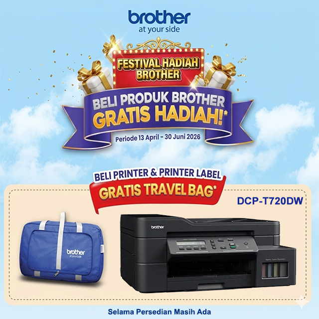 Brother Brother Printer Ink Tank DCP-T720DW A4 WiFi - All In One (Print, Scan, Copy) Harga Rp 3.850.000 Toko Medan