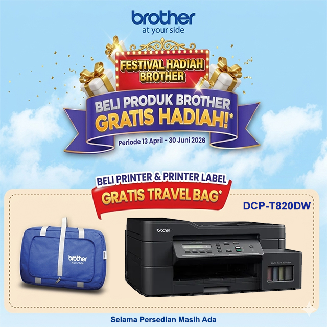 Brother Brother Printer Ink Tank DCP-T820DW A4 WiFi - All In One (Print, Scan, Copy) Harga Rp 4.500.000 Toko Medan