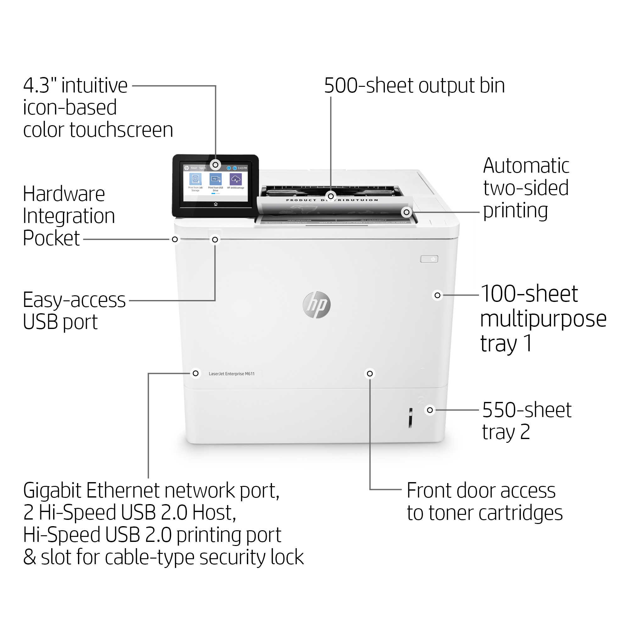HP Printer HP LaserJet Enterprise M611dn Harga Rp 23.500.000 Toko Medan