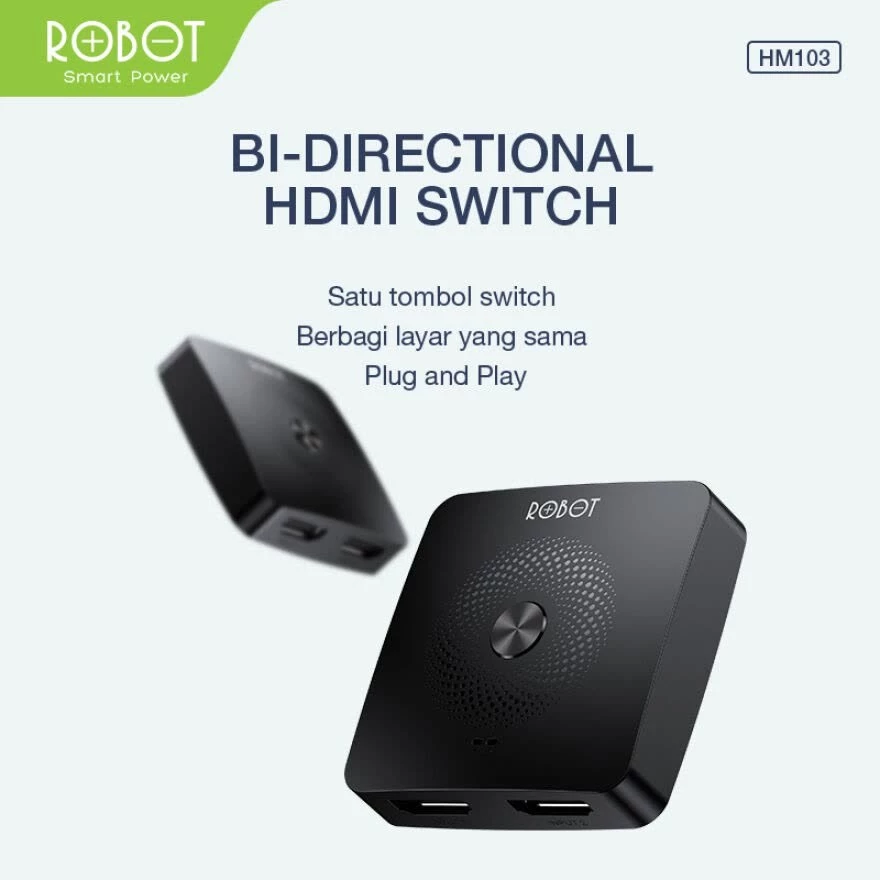 Robot Robot HM103 HDMI Switch Splitter 2in1 Out Bi-Direction 4k Harga Rp 110.000 Toko Medan