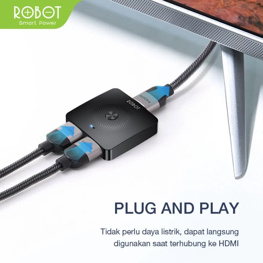 Robot Robot HM103 HDMI Switch Splitter 2in1 Out Bi-Direction 4k Harga Rp 110.000 Toko Medan