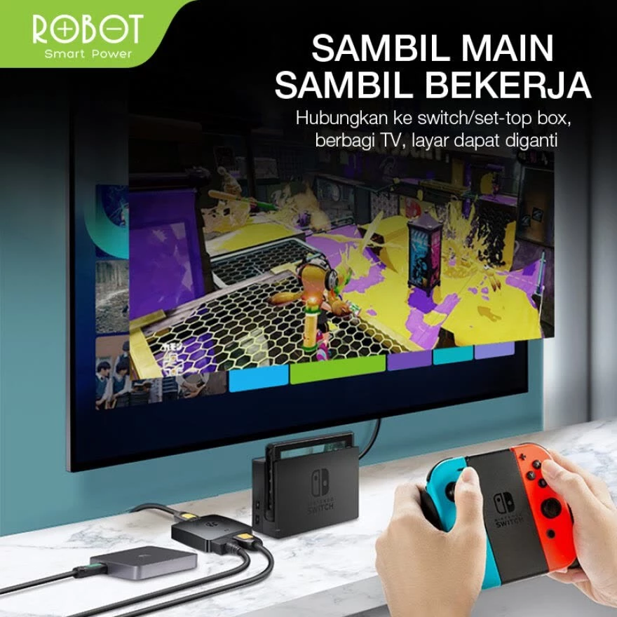 Robot Robot HM103 HDMI Switch Splitter 2in1 Out Bi-Direction 4k Harga Rp 110.000 Toko Medan