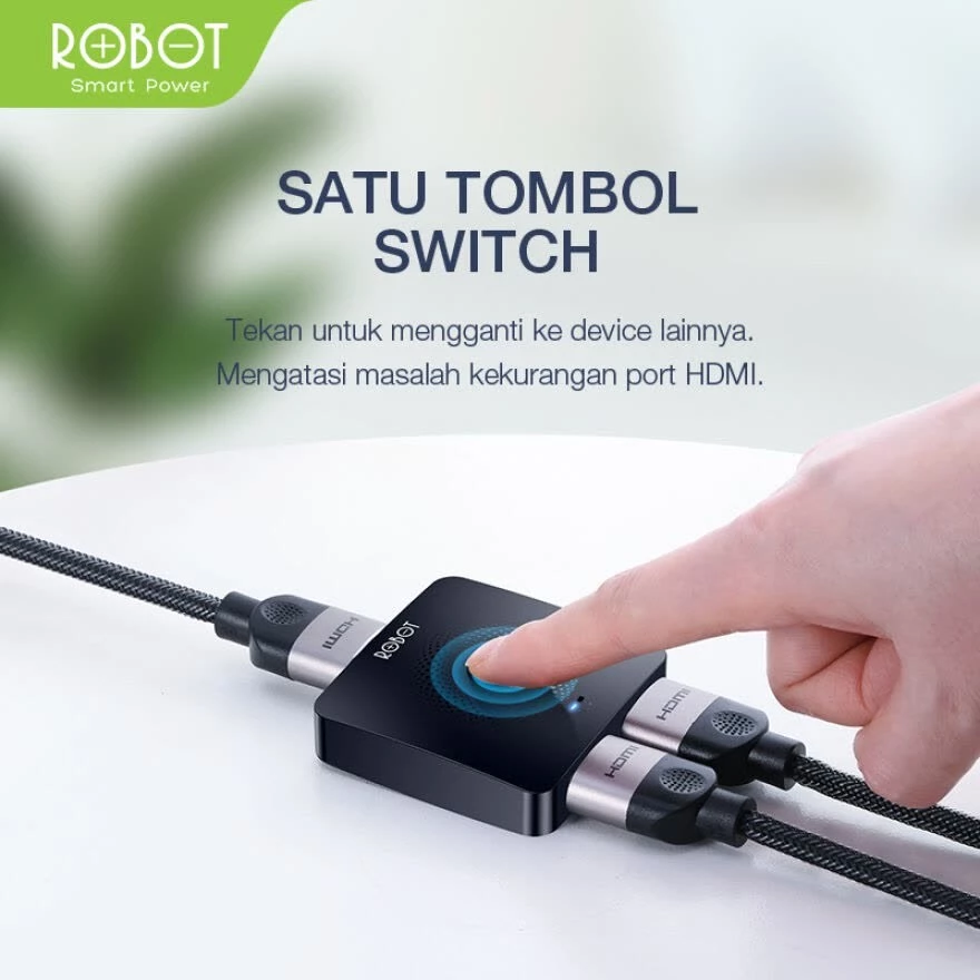 Robot Robot HM103 HDMI Switch Splitter 2in1 Out Bi-Direction 4k Harga Rp 110.000 Toko Medan