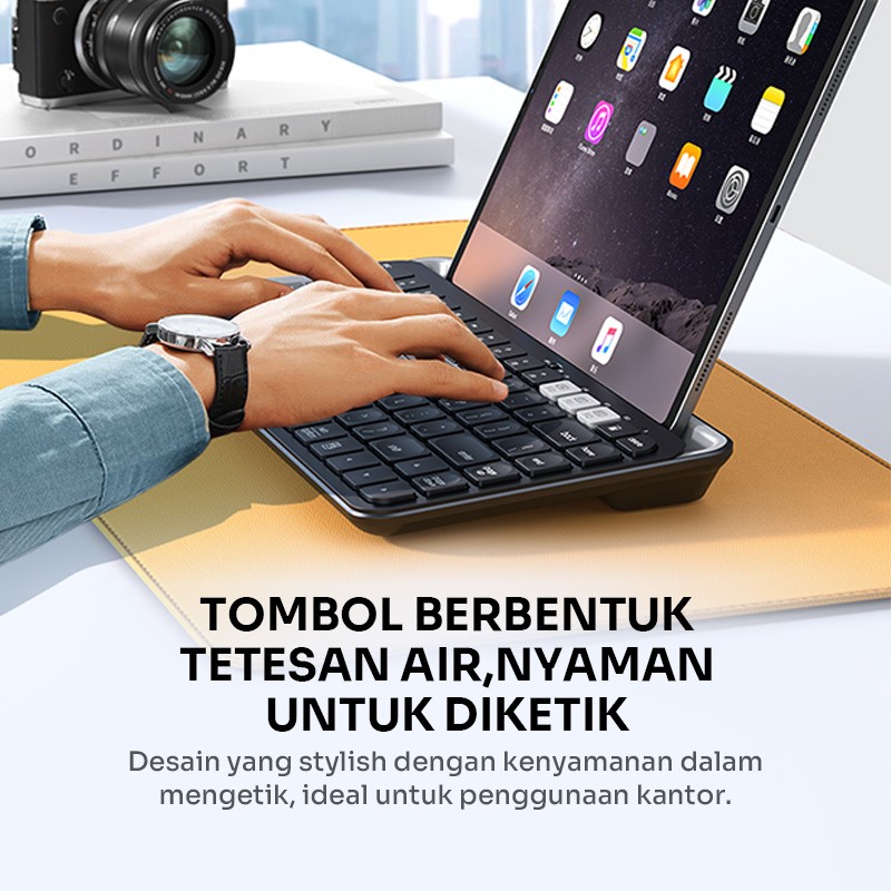 robot Robot Keyboard KB30 Wireless Bluetooth 2.4G/3.0/5.0 Multi-Device Blue Harga Rp 310.000 Toko Medan