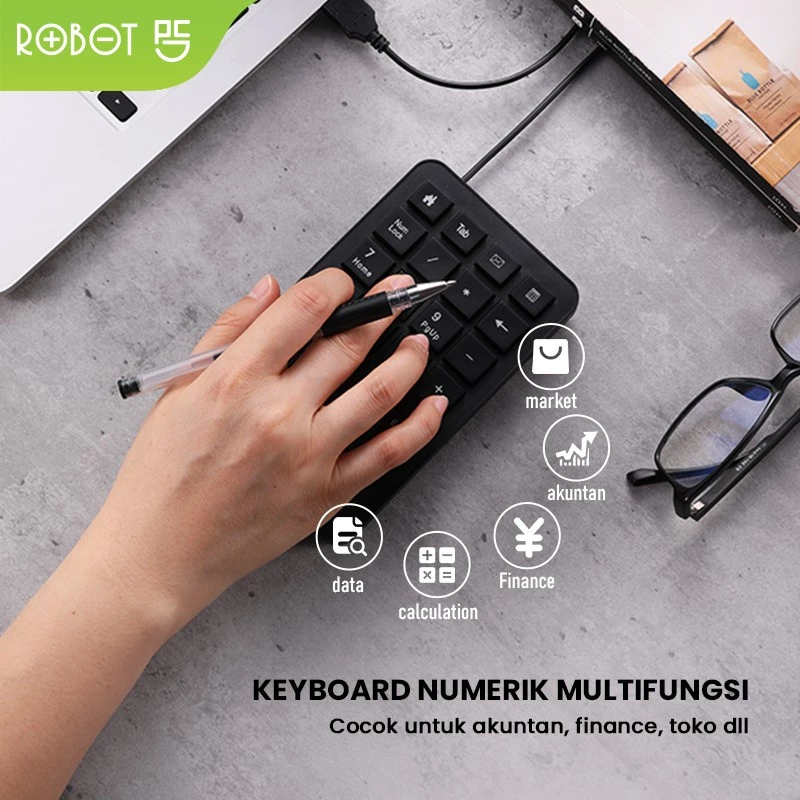 Robot Robot Keyboard RK01 Wired Numeric Black Black Harga Rp 65.000 Toko Medan
