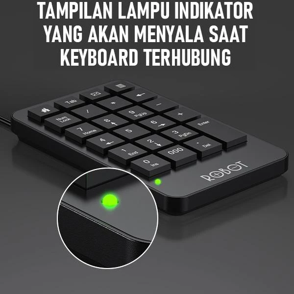 Robot Robot Keyboard RK01 Wired Numeric Black Black Harga Rp 65.000 Toko Medan
