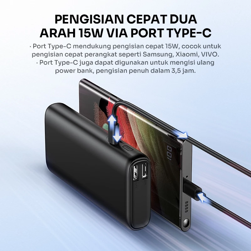 Robot Robot Powerbank RT102 10000mAh 3 Output 15W Fast Charging Harga Rp 179.000 Toko Medan