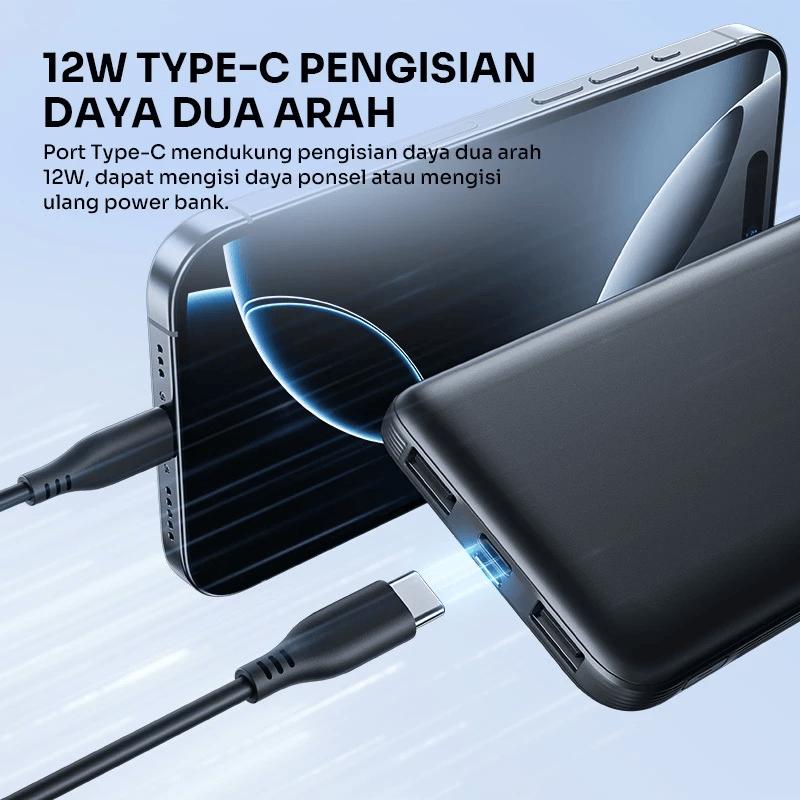 Robot Robot Powerbank RT180S 10000mAh Dual Input Output 12W Type-C Harga Rp 125.000 Toko Medan