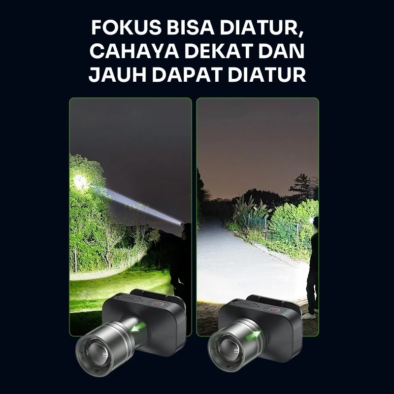 Robot Robot RT-HL01 Senter Lampu Kepala Headlamp Outdoor Camping/Emergency Lamp LED 1800mAh Harga Rp 129.000 Toko Medan