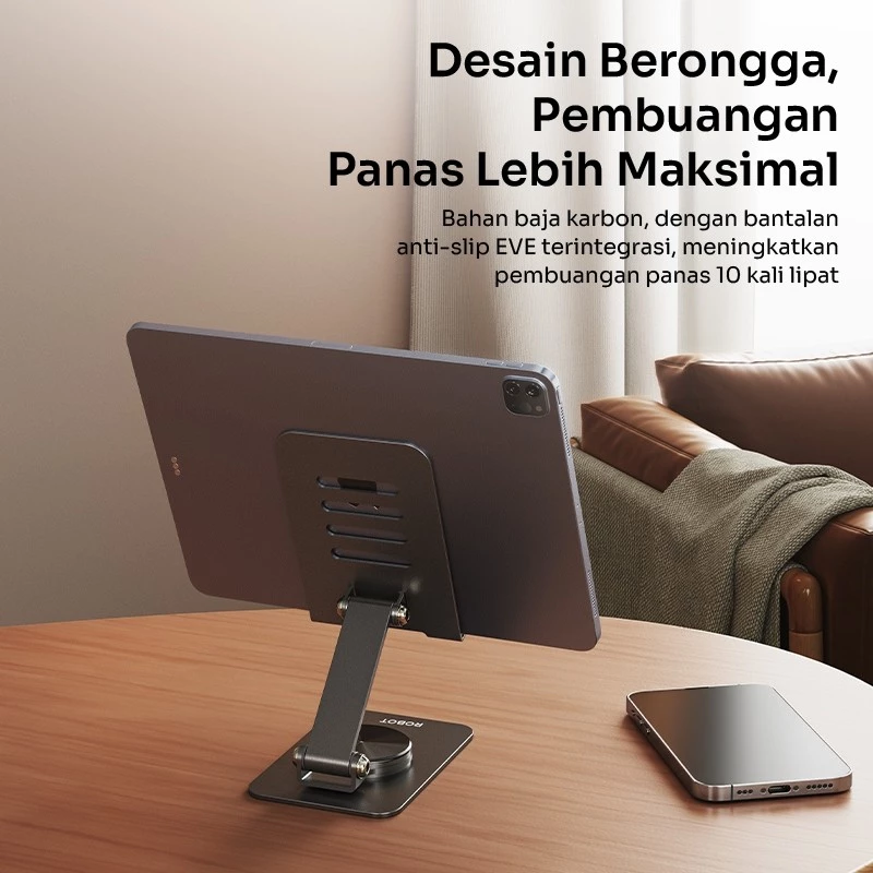 Robot Robot RT-US11A Stand Phone Universal Tablet Holder 360° Black Black Harga Rp 96.000 Toko Medan