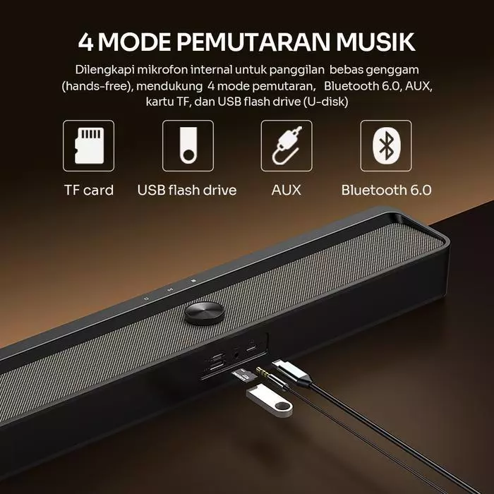 Robot Robot Speaker RB280 Bluetooth 6.0 Soundbar RGB Light Blue Harga Rp 369.000 Toko Medan