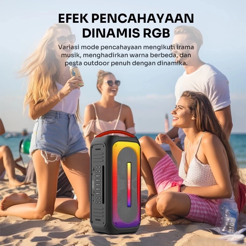 Robot Robot Speaker RB650 Karaoke Bluetooth RGB 50W 5.0 TF USB 3.5mm Blue Harga Rp 2.499.000 Toko Medan