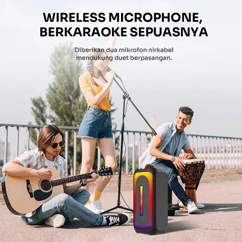 Robot Robot Speaker RB650 Karaoke Bluetooth RGB 50W 5.0 TF USB 3.5mm Blue Harga Rp 2.499.000 Toko Medan