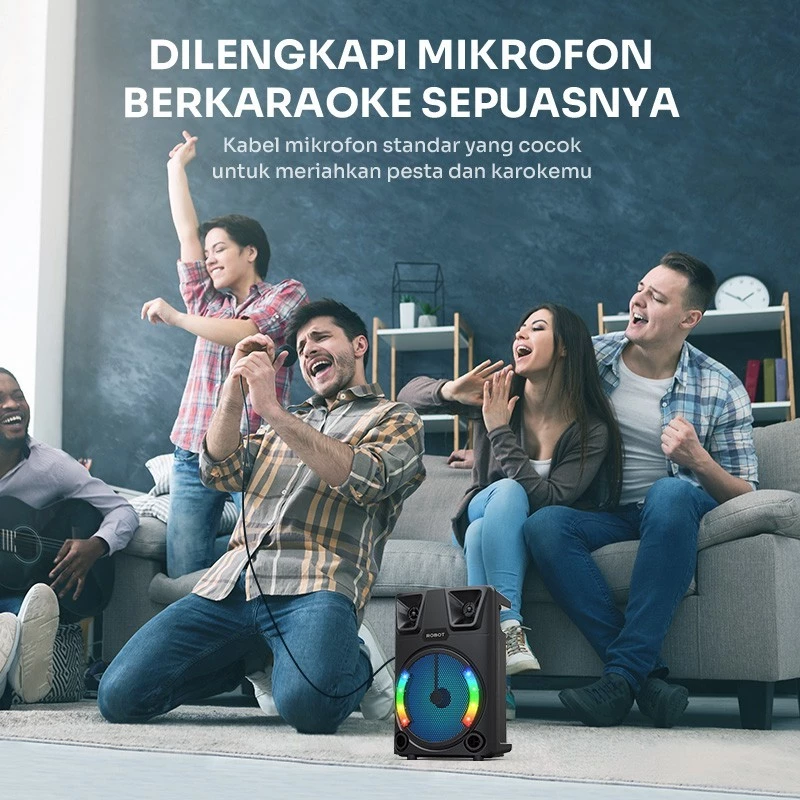 Robot Robot Speaker RB700 Karaoke Bluetooth 5.3 Outdoor 10W Blue Harga Rp 368.000 Toko Medan